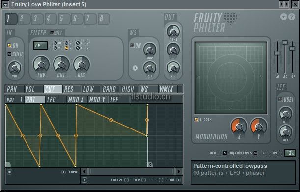 FL Studio 效果器Fruity Love Philter 滤波器介绍
